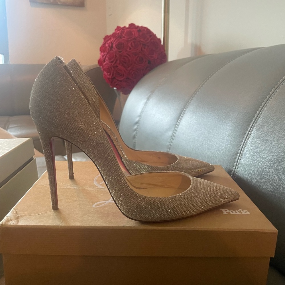 Iriza 100 Glittex Silver/Gold Christian Louboutin